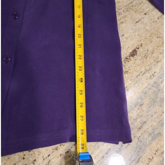 New! Vtg DRESS BARN Sz 8 Purple Silk 3 Piece Blouse, Tank & Pant Set Pleated - Picture 4 of 16